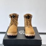 Timberland X Ch Cross Patch Boots In Brown With Trip Cross Black