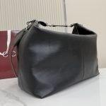 Brera Large Crossbody Bag Black Soft Grainy Leather