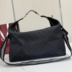 Brera Large Crossbody Bag Grey And Black GG Canvas