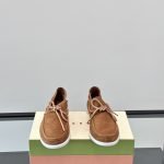 Brown Nubuck Boat Loafers