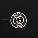 Cotton Jersey T-Shirt In Black With Embroidery