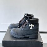 Cross Patch Boots In Black With Cross White