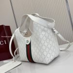 Giglio Small Tote Bag White GG Leather