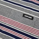 Grey Long-Sleeved Striped T-Shirt In Grey – Sk764