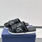 Alpha Sandals Black Oblique Jacquard – Cds42