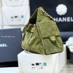25 Hobo Bag Khaki Suede Leather