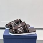 Alpha Sandals Brown Oblique Jacquard – Cds41