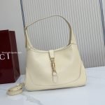 Jackie 1961 Medium Shoulder Bag Light Yellow Soft Grainy Leather