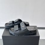 Leather Strap Slides In Black – Pds44