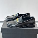 Ma Chain Leather Loafers In Black – Ri98