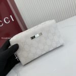 Medium Cosmetic Case With Gucci Plaque Ivory GG Canvas