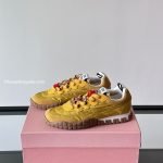 Miumui Tyre Technical Fabric And Suede Sneakers Topaz