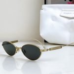 Mm216 Oval Sunglasses In Gold – Sg290