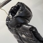 Moncler Ania Hooded Down Gilet In Black