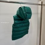 Moncler Ania Hooded Down Gilet In Green