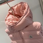 Moncler Ania Hooded Down Gilet In Pink