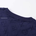 Monogram Short-Sleeved Crewneck In Navy Blue 1Ak721