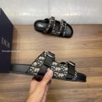 Aqua Sandals Beige And Black Oblique Jacquard – Cds45