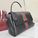 Paparazzo Large Top Handle Bag Black Leather