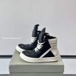 Rick Owens Geobasket High-Top Sneakers In White And Black – Ro41
