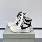Rick Owens X Chrome Hearts Geobaskets High Sneakers In White – Ro38