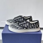 Saltwind Sneakers Beige And Blue Oblique Embroidered Cotton – Cd503