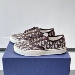 Saltwind Sneakers Brown Oblique Embroidered Cotton – Cd505
