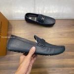 Silverstone Moccasins Navy Blue Monogram-Embossed Calf Leather 1Aiwoz