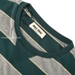 Striped Logo-Patch Sweatshirt In Green And Grey – Sk798