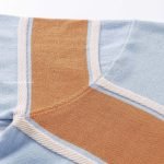 Striped Short-Sleeved T-Shirt In Blue And Orange 1Ak7If