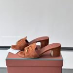 Summer Charms Sandals Kokuto Sugar Suede Goatskin