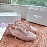 Sunny F Rose Leather Mix Lace Low Top Trainers