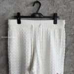 White Boucle Shorts