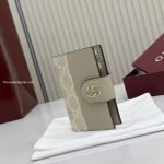 Bi-Color GG Marmont Card Case Beige And Brown Leather