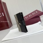 Bi-Color GG Marmont Card Case Black Leather
