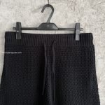 Black & Green Striped Crochet Shorts