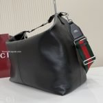 Brera Large Crossbody Bag Black Soft Grainy Leather