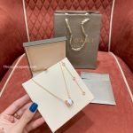 B.zero1 Necklace With 18 Kt Rose Gold Chain And With 18 Kt Rose Gold And White Ceramic Pendant