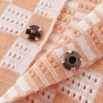 Damier Short-Sleeved Shirt In Orange And White – Sh531