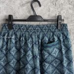 Dark Green Radiating Monogram Silk Shorts