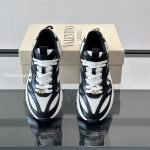 Demivee Mesh And Suede Sneakers In White And Black – Vl229