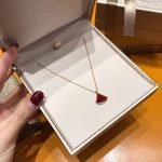 Divas’ Dream Necklace Divas’ Dream Necklace In 18 Kt Rose Gold With 18 Kt Rose Gold Pendant Set With One Diamond And Carnelian