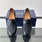 Granville Loafers Black Smooth Calfskin And Black Oblique Jacquard – Cd488