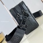 Alpha Messenger Bag Black Monogram Shadow Calfskin Leather M28785