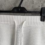 Green & White Tennis Stripe Crochet Shorts