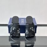 Alpha Sandals Black Oblique Jacquard – Cds42