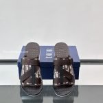 Alpha Sandals Brown Oblique Jacquard – Cds41