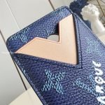 Magnetic Card Holder Ocean Blue Monogram Heritage Coated Canvas M26946