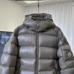 Maya Hooded Short Down Jacket In Grey