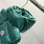 Moncler Ania Hooded Down Gilet In Green